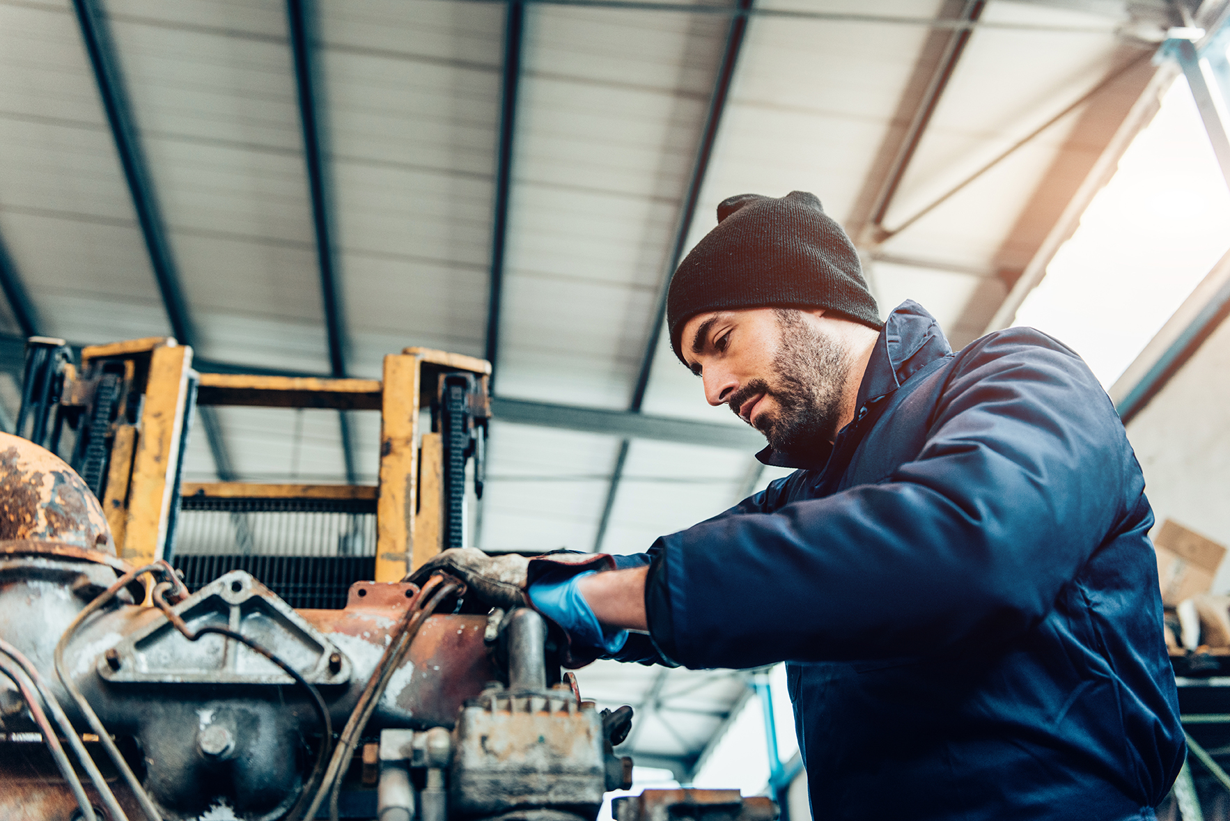 manual worker on a workshop