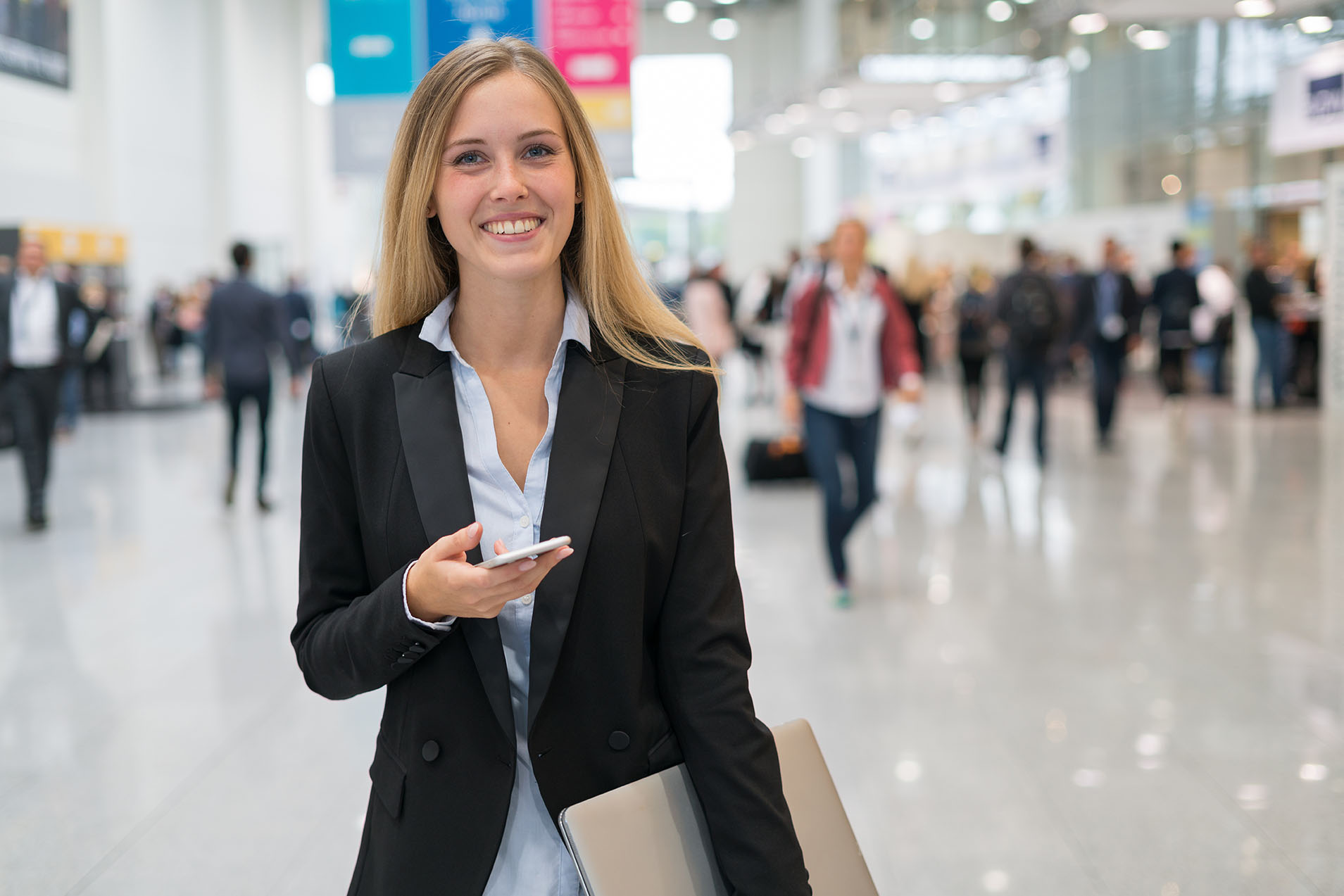 young blonde businesswoman